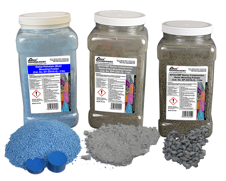 Metallographic Glass Filled Mounting Powders for Edge Retention (Epoxy and Diallyl Phthalate) Powders