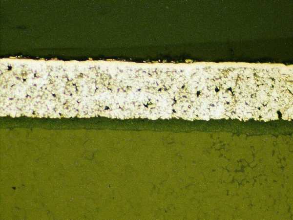 Metallographic micrograph of Aluminum Nitride ceramic package in BF illumination