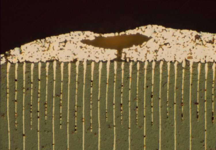 Metallographic micrograph of BaTiO3 capacitor