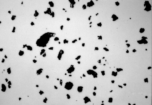 Metallographic micrograph of Mullite ceramic