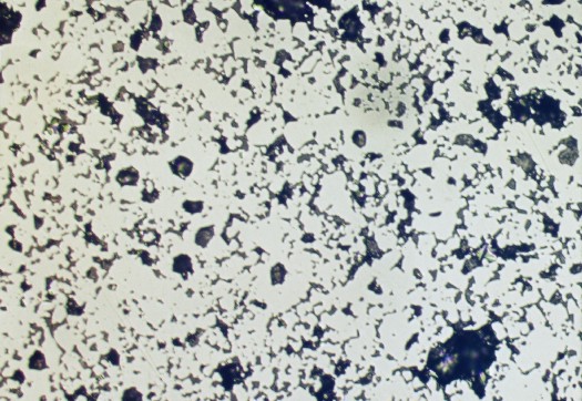 Metallographic micrograph of Ni-Zin ferrite