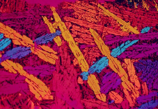 Metallographic micrograph of slag