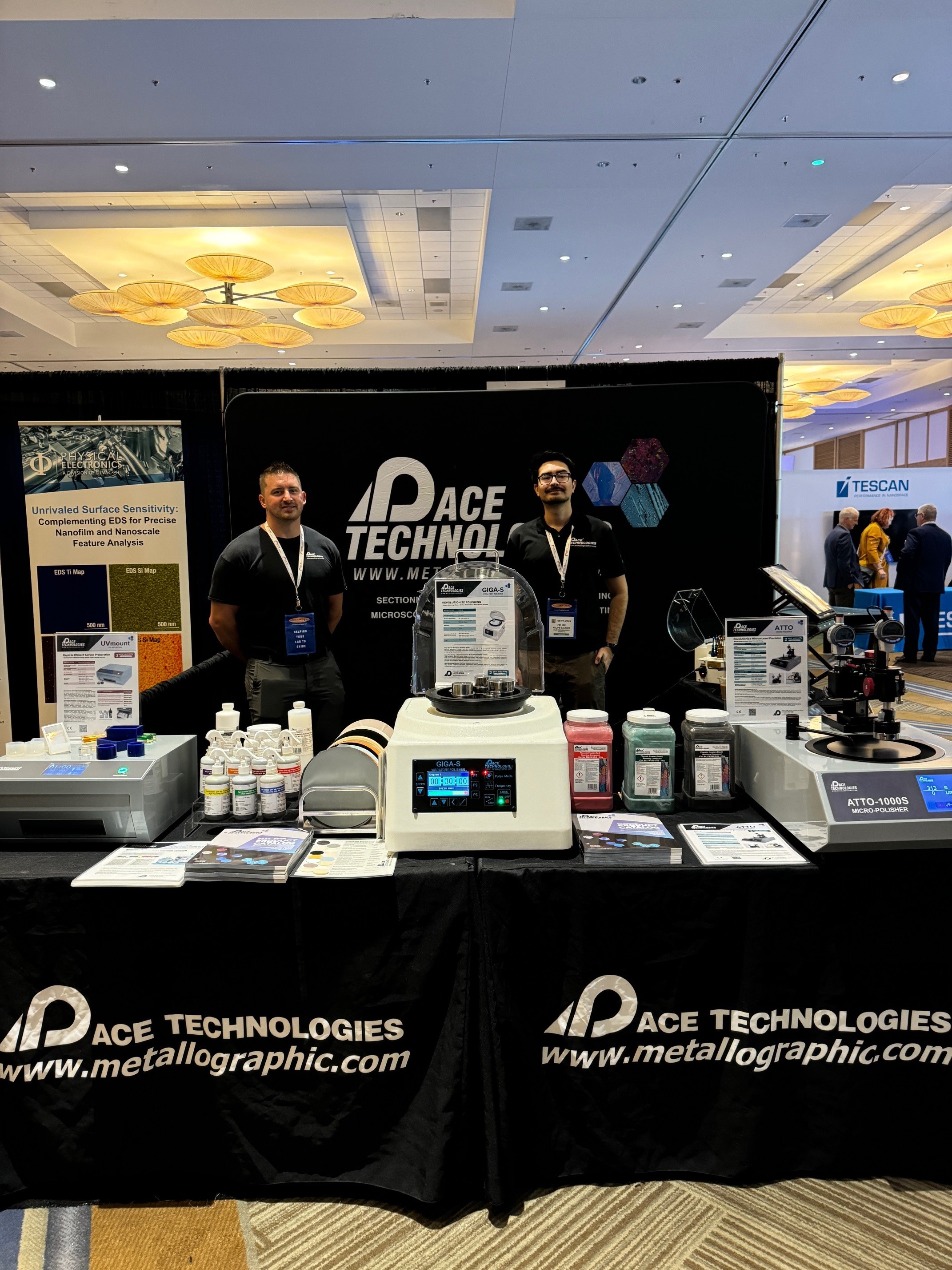 PACE Technologies team at the ISTFA 2024 booth in Phoenix
