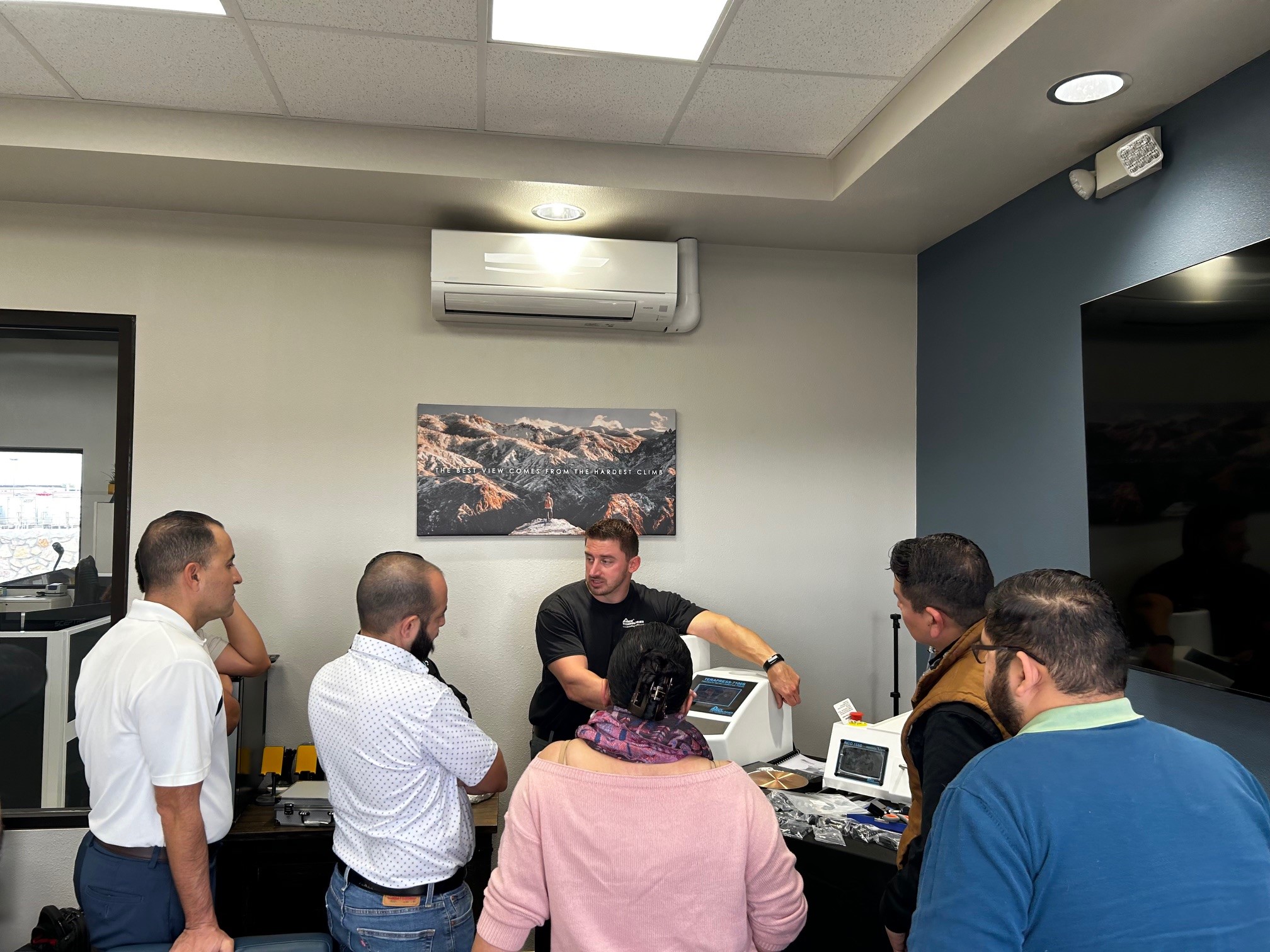 Sample preparation demonstration with distributor partners