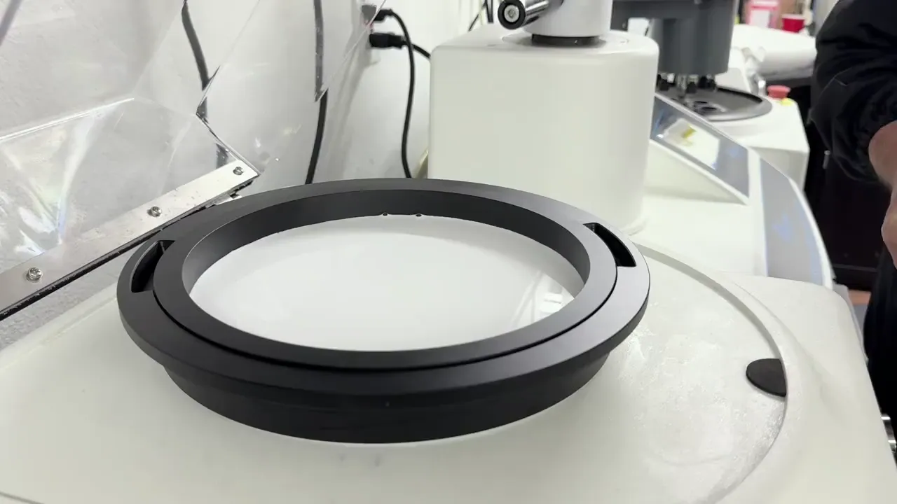 Final polishing on a high-nap cloth with colloidal alumina